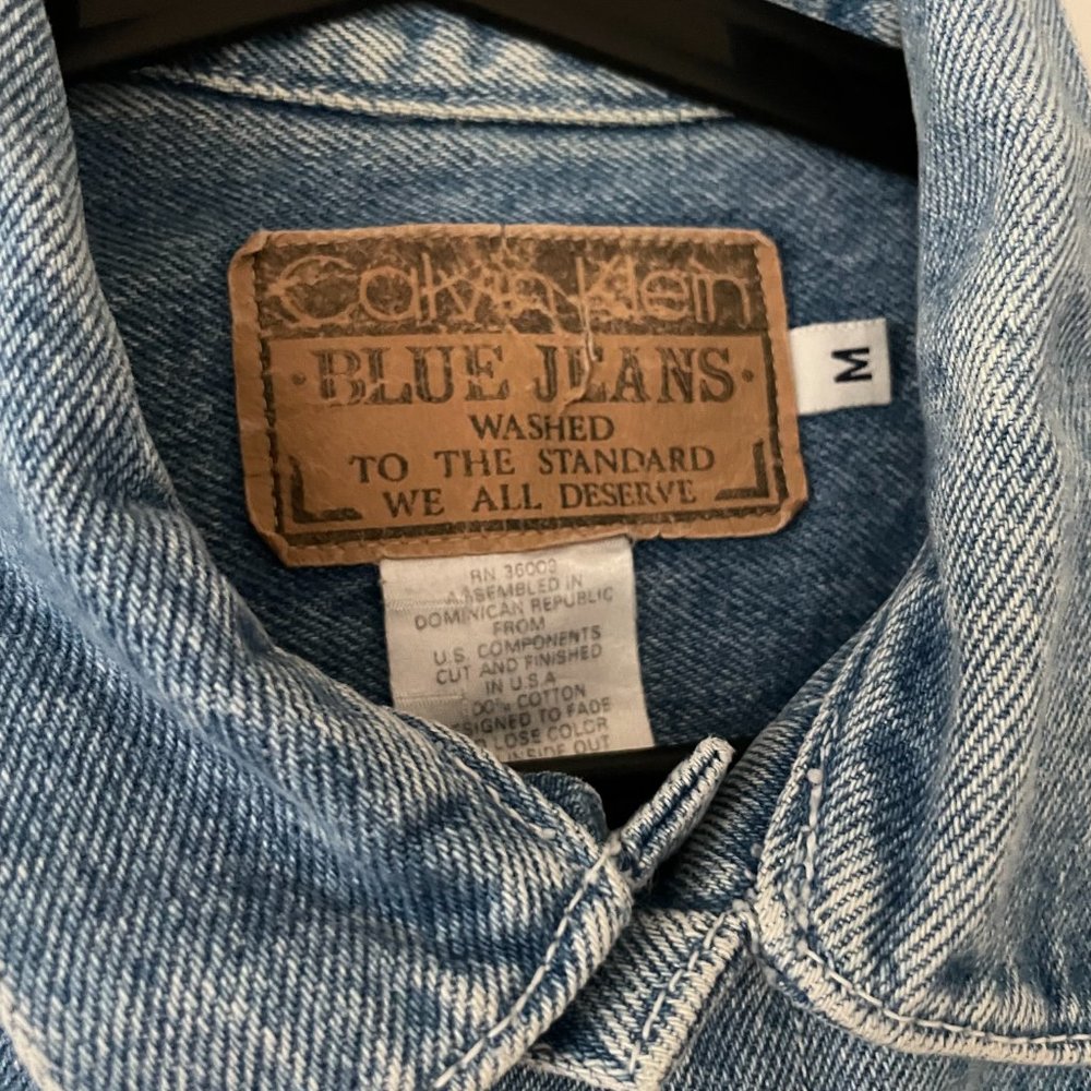 Calvin Klein Women Denim Jean Jacket - Size Medium - Picture 3 of 3